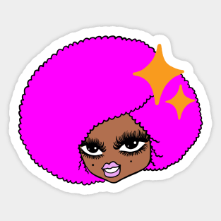 Pink black power Sticker